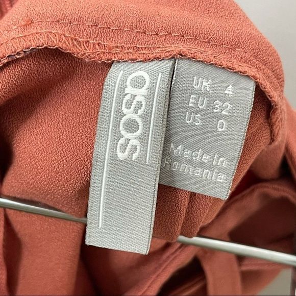 ASOS burnt orange bow tie mini pencil skirt - Picture 6 of 10